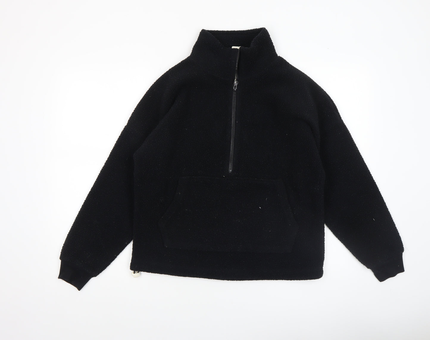 Dunnes Women’s Black Fleece 1/2 Zip Pullover Sweatshirt XS