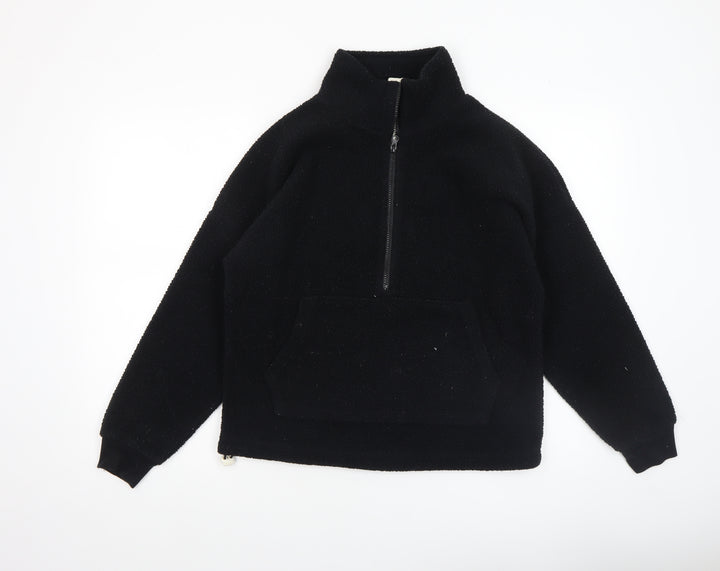 Dunnes Women’s Black Fleece 1/2 Zip Pullover Sweatshirt XS