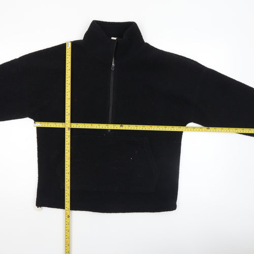 Dunnes Women’s Black Fleece 1/2 Zip Pullover Sweatshirt XS