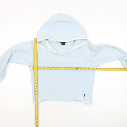 Jack Wills Women's Light Blue V-Neck Pullover Hoodie Size 12