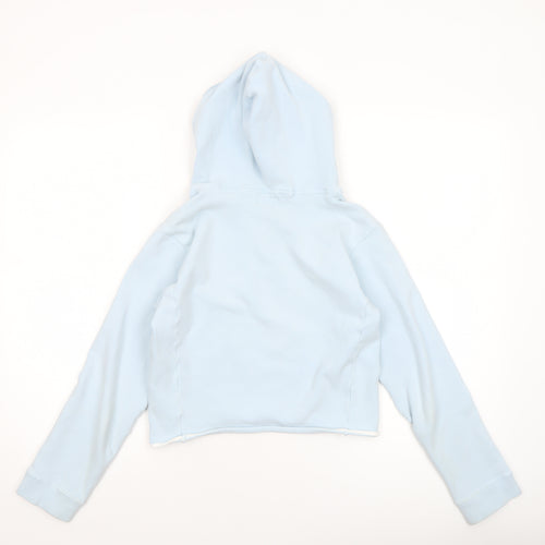 Jack Wills Women's Light Blue V-Neck Pullover Hoodie Size 12