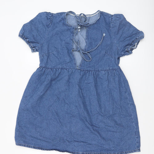Forever 21 Women’s Blue Denim Short Sleeve Skater Dress XS
