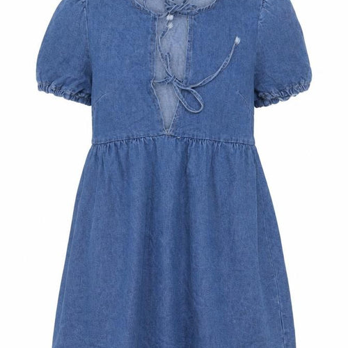 Forever 21 Women’s Blue Denim Short Sleeve Skater Dress XS