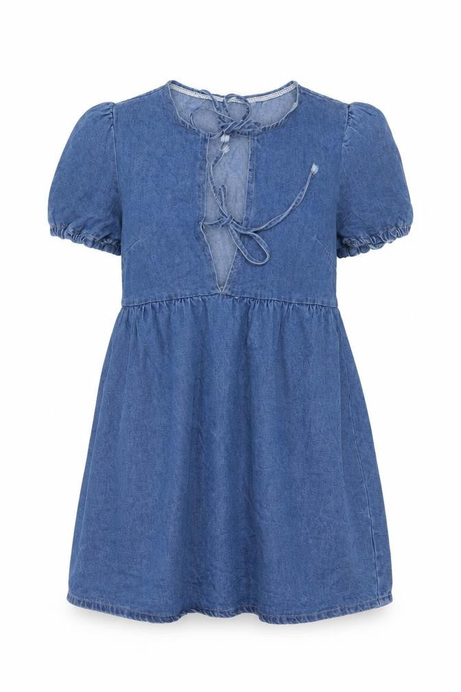 Forever 21 Women’s Blue Denim Short Sleeve Skater Dress XS