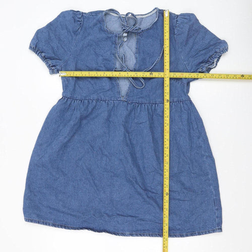 Forever 21 Women’s Blue Denim Short Sleeve Skater Dress XS