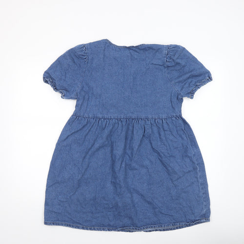 Forever 21 Women’s Blue Denim Short Sleeve Skater Dress XS