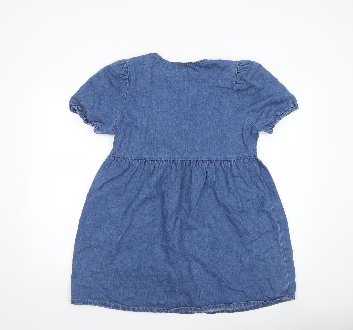 Forever 21 Women’s Blue Denim Short Sleeve Skater Dress XS