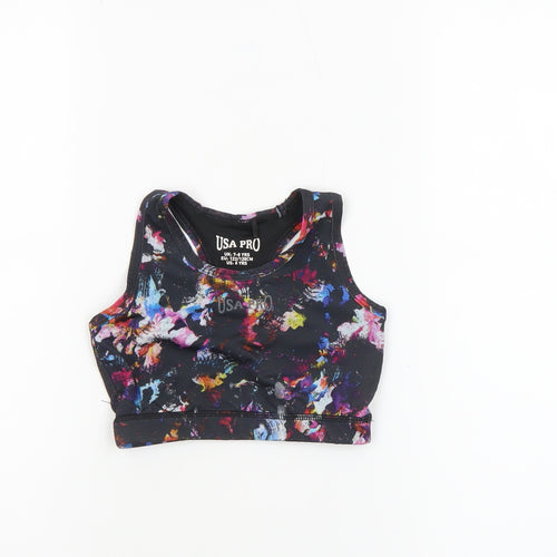 USA Pro Girls Multicoloured 7-8 Years Cropped Tank Sports Top