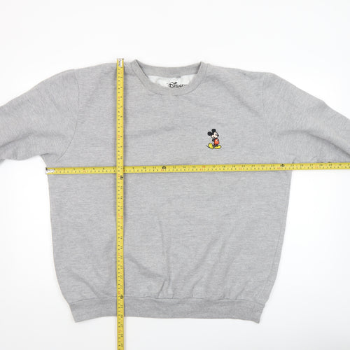 Disney Men’s Grey Mickey Mouse XL Crew Neck Sweatshirt