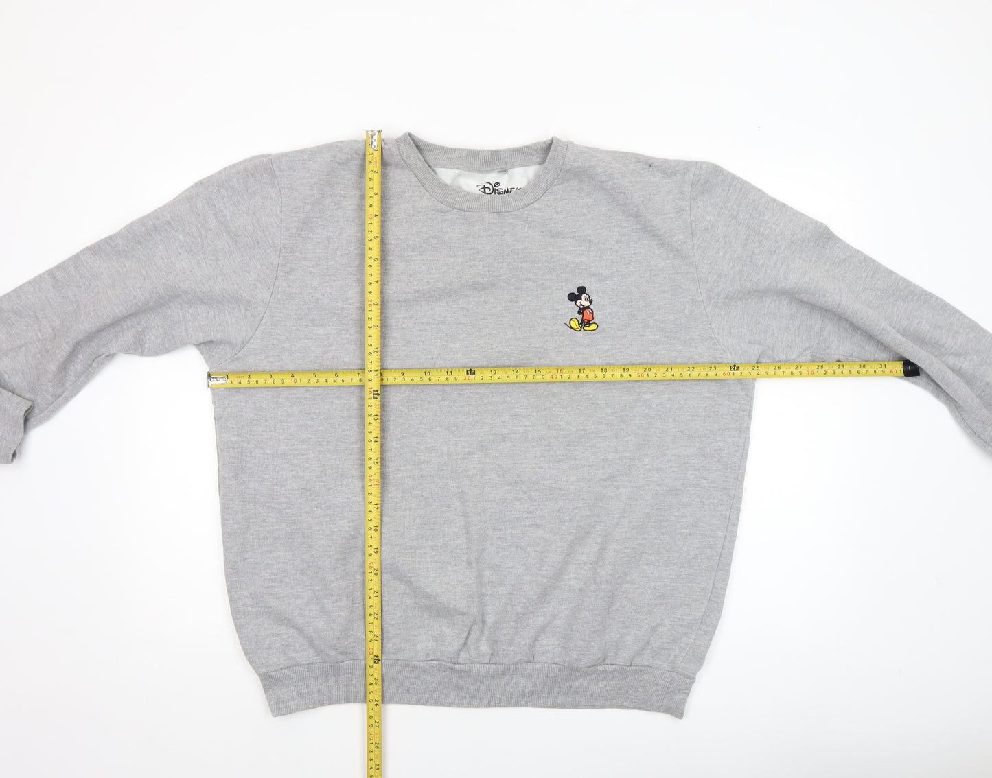 Disney Men’s Grey Mickey Mouse XL Crew Neck Sweatshirt
