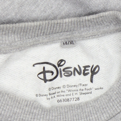 Disney Men’s Grey Mickey Mouse XL Crew Neck Sweatshirt