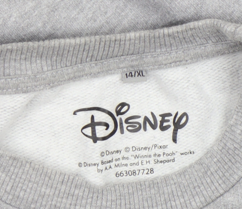 Disney Men’s Grey Mickey Mouse XL Crew Neck Sweatshirt