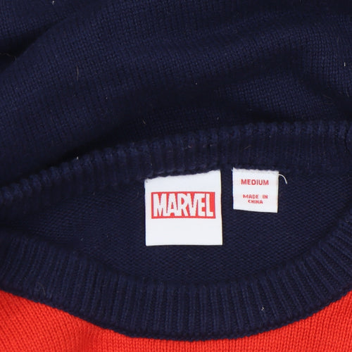 Marvel Men’s Multicoloured Medium Captain America Fair Isle Jumper
