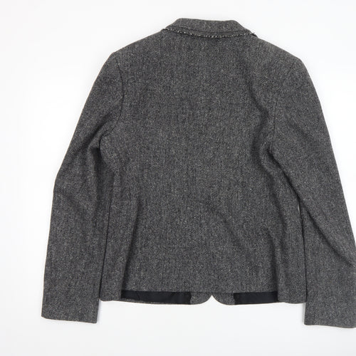 Marks and Spencer Per Una Women's Grey Wool Blend Blazer Size 16