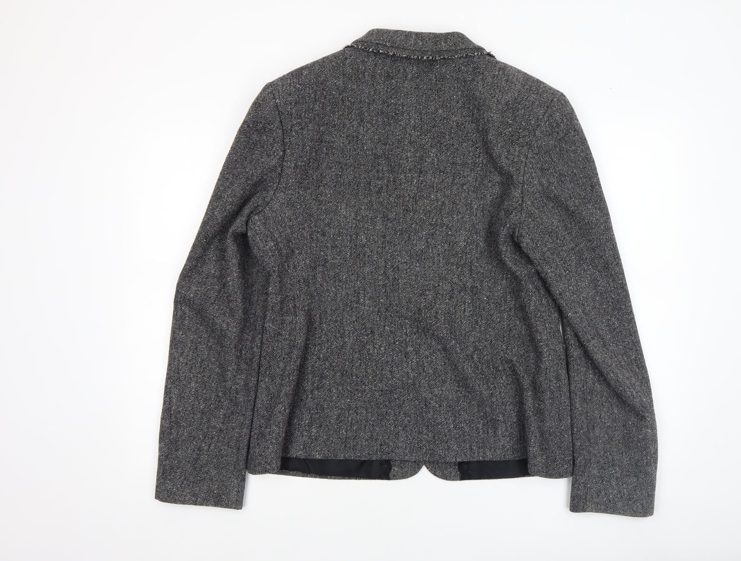 Marks and Spencer Per Una Women's Grey Wool Blend Blazer Size 16