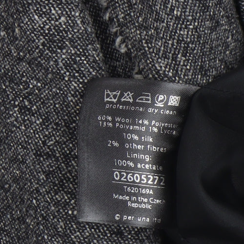 Marks and Spencer Per Una Women's Grey Wool Blend Blazer Size 16