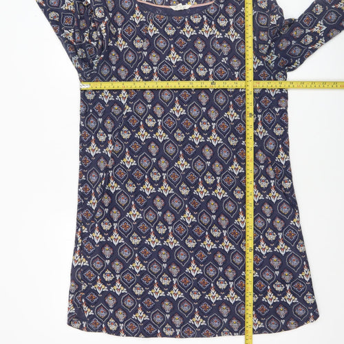 White Stuff Women Blue Geometric Shift Dress Size 10