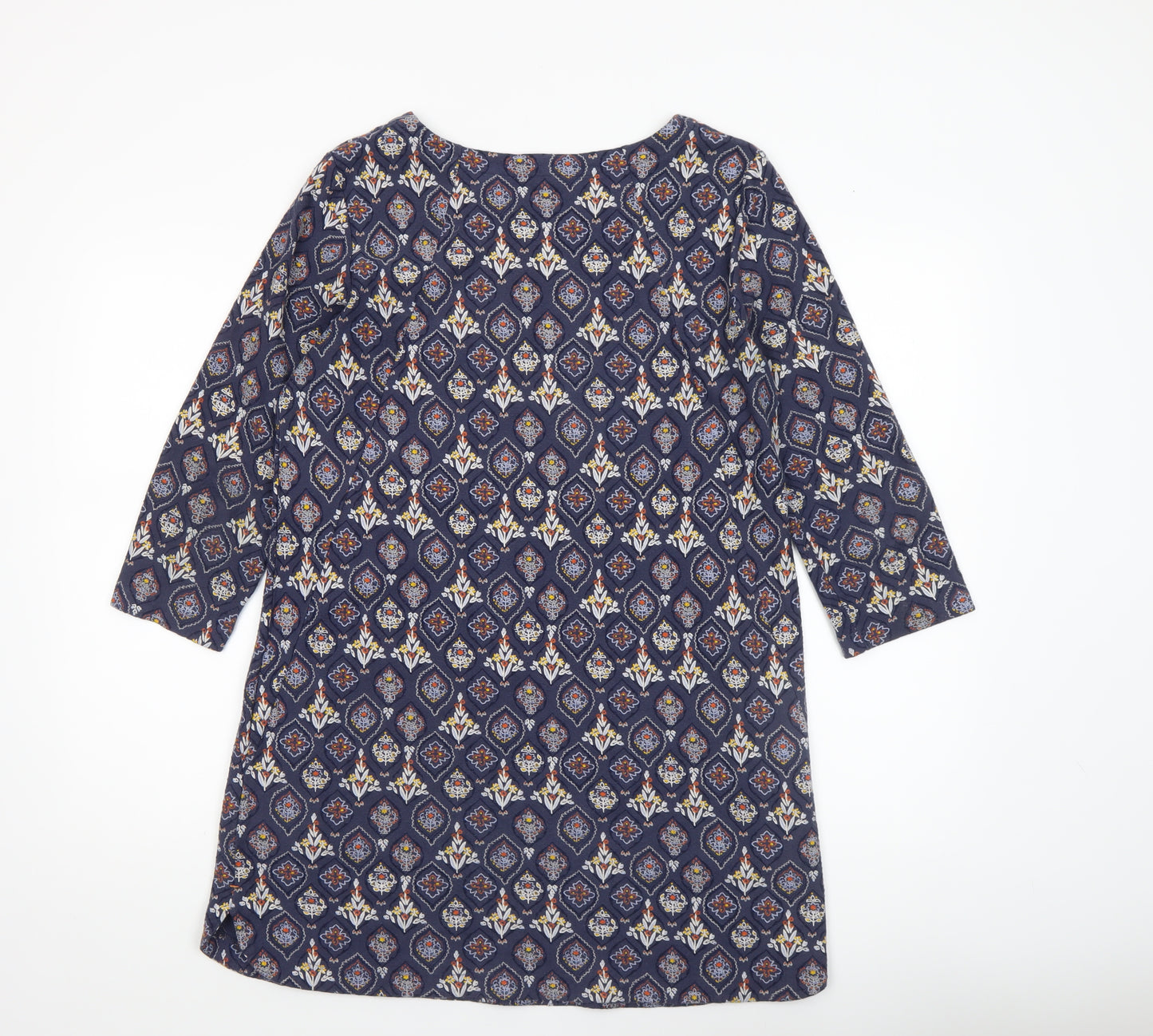 White Stuff Women Blue Geometric Shift Dress Size 10