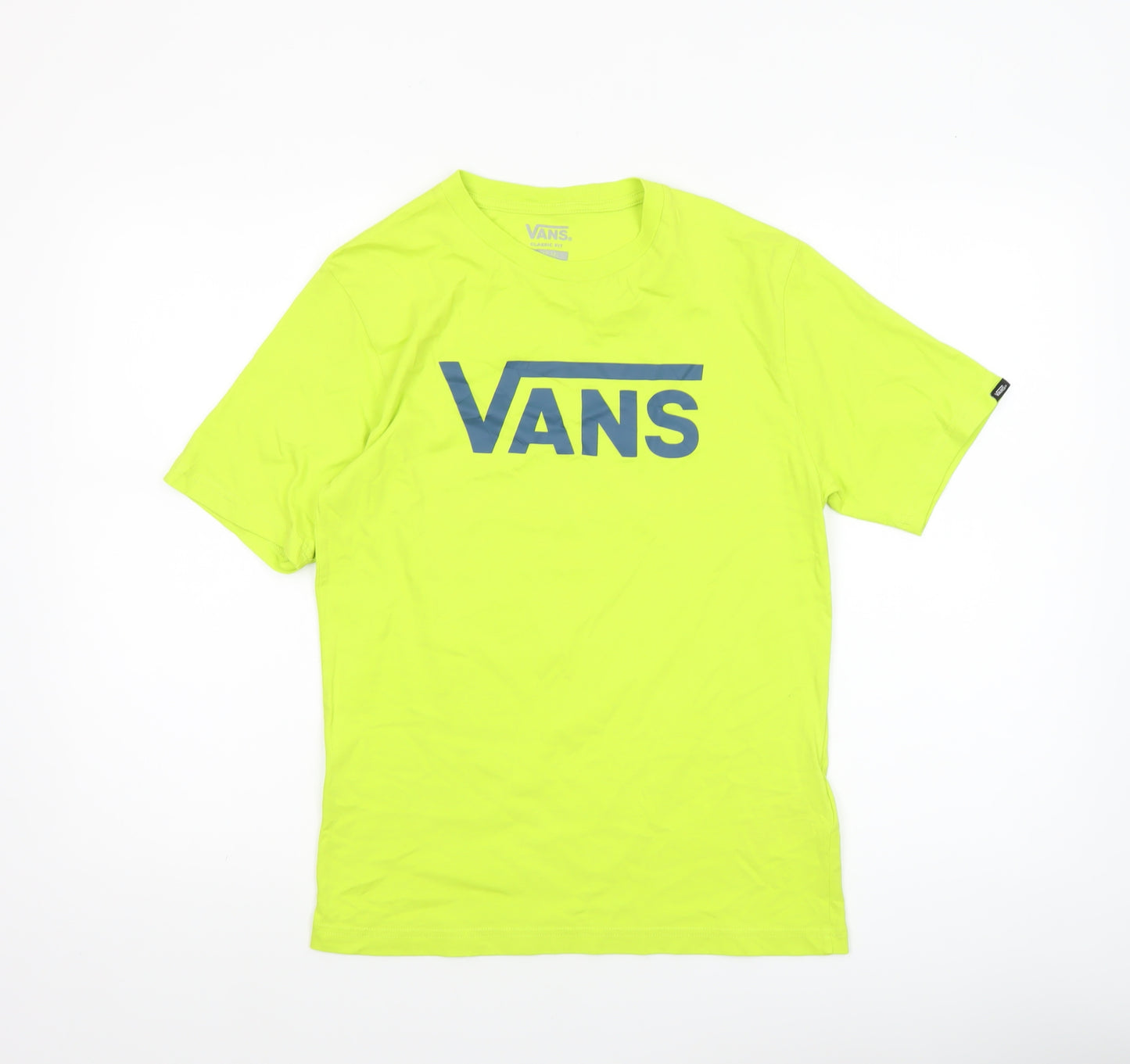Vans Boys Yellow Classic Fit Logo T-Shirt Size 12-14 Years Cotton