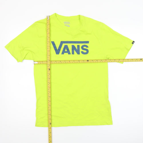 Vans Boys Yellow Classic Fit Logo T-Shirt Size 12-14 Years Cotton