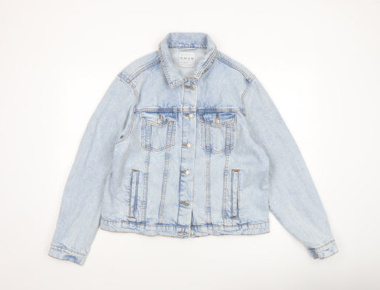 Primark Denim Co Women's Blue Size 16 Classic Denim Jacket