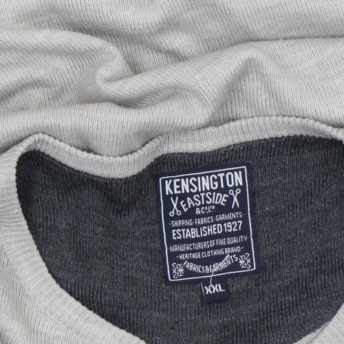 Kensington Eastside Mens Beige 2XL Crew Neck Acrylic Pullover Jumper