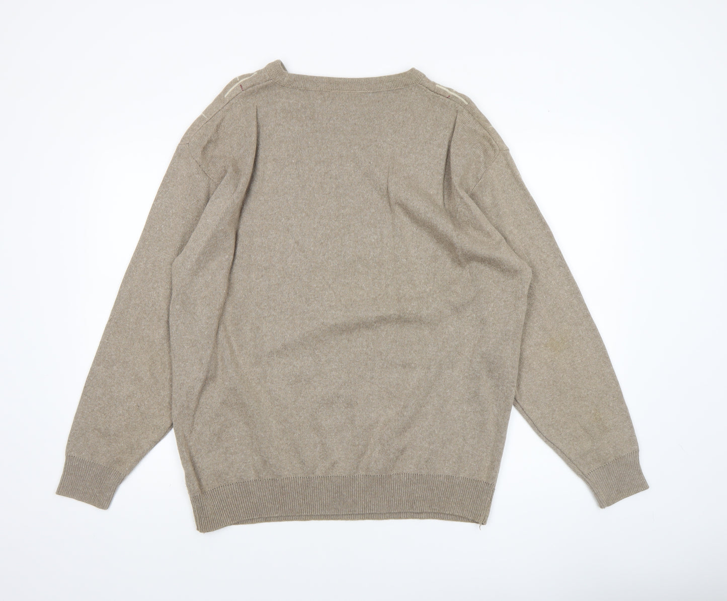 Winterbeck by Peter Gribby Men's Beige 2XL Cotton Pullover Jumper