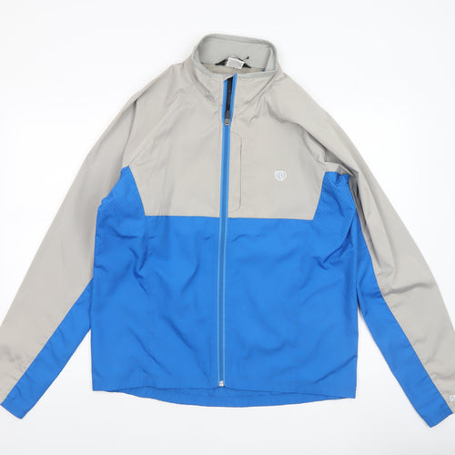 Pearl Izumi Men's Blue Grey Windbreaker Jacket Size L Lightweight Cycling