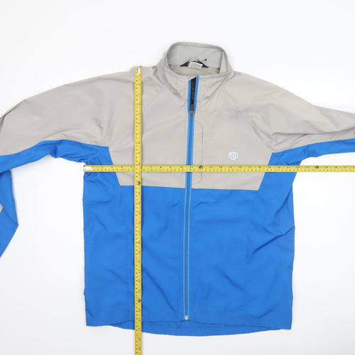 Pearl Izumi Men's Blue Grey Windbreaker Jacket Size L Lightweight Cycling