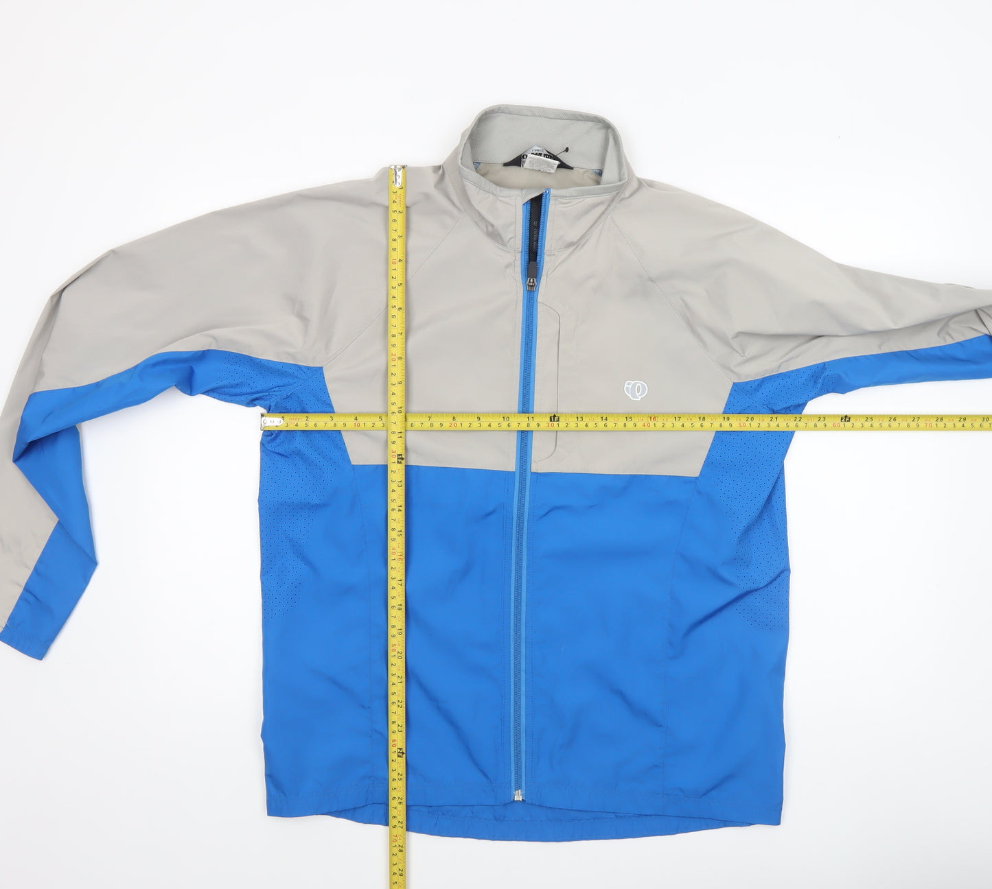 Pearl Izumi Men's Blue Grey Windbreaker Jacket Size L Lightweight Cycling