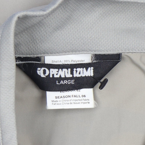 Pearl Izumi Men's Blue Grey Windbreaker Jacket Size L Lightweight Cycling