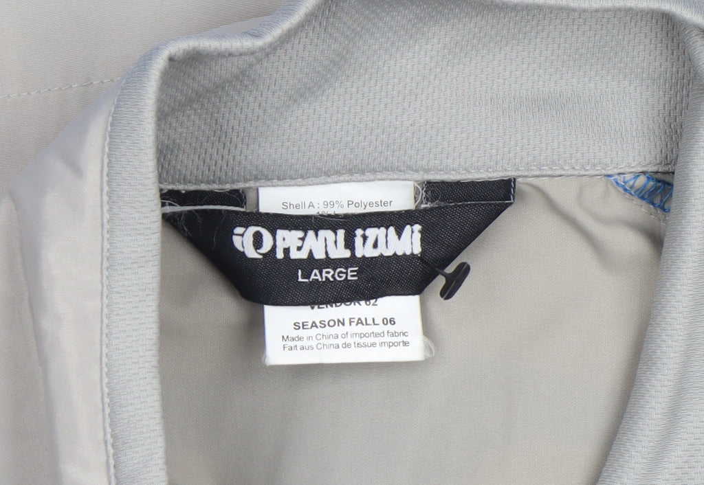 Pearl Izumi Men's Blue Grey Windbreaker Jacket Size L Lightweight Cycling