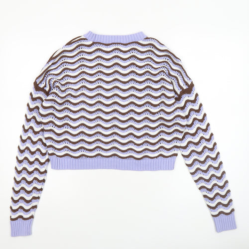Hollister Womens Multicoloured Knit Crew Neck Pullover Jumper M