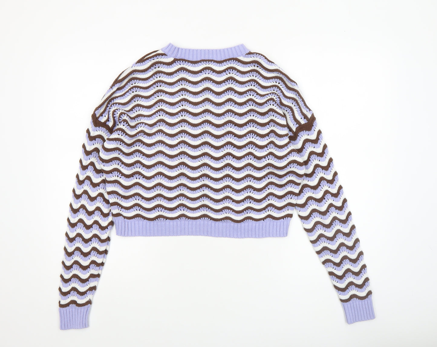 Hollister Womens Multicoloured Knit Crew Neck Pullover Jumper M
