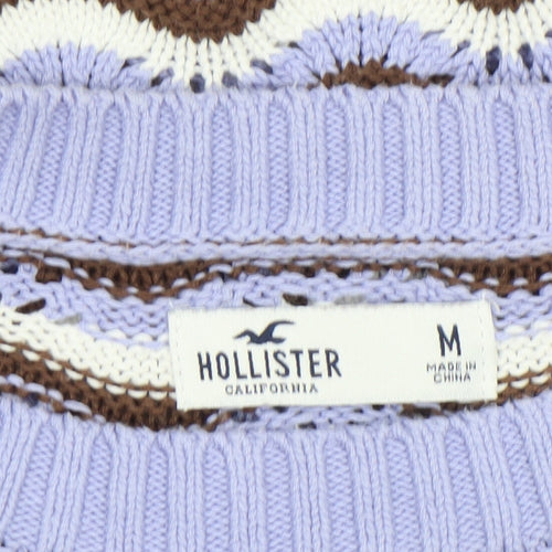 Hollister Womens Multicoloured Knit Crew Neck Pullover Jumper M