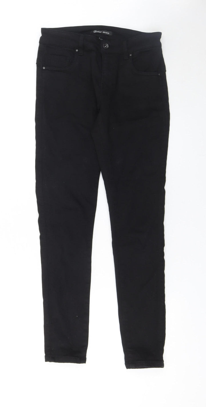 Toxik3 Women's Black Skinny Jeans M/12 Cotton Blend Stretch