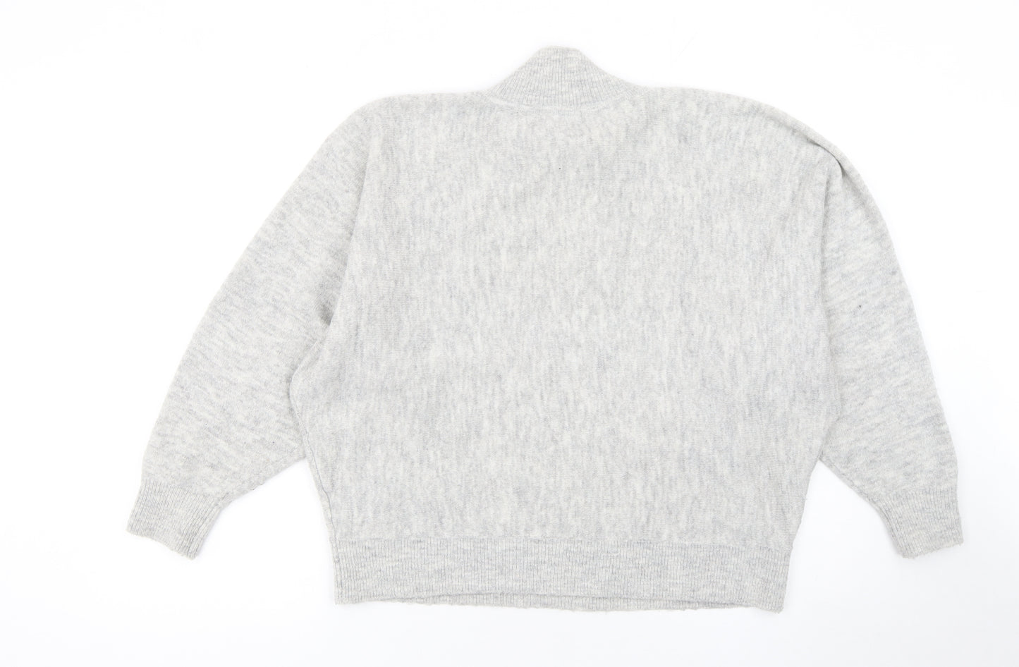 H&M Women's Grey Mock Neck Pullover Jumper M
