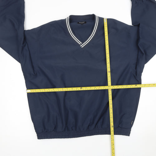 Kartel Mens Blue V-Neck Pullover Golf Sweatshirt Size L