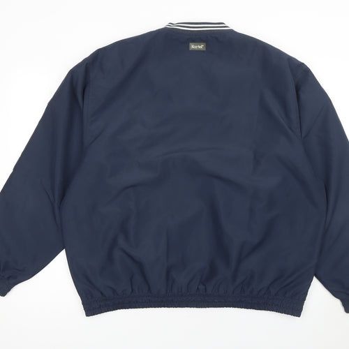 Kartel Mens Blue V-Neck Pullover Golf Sweatshirt Size L