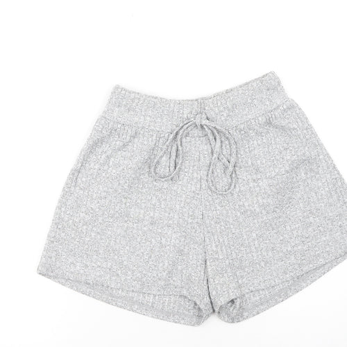 Bershka Women’s Grey Knit Sweat Shorts Size 8 Regular Fit