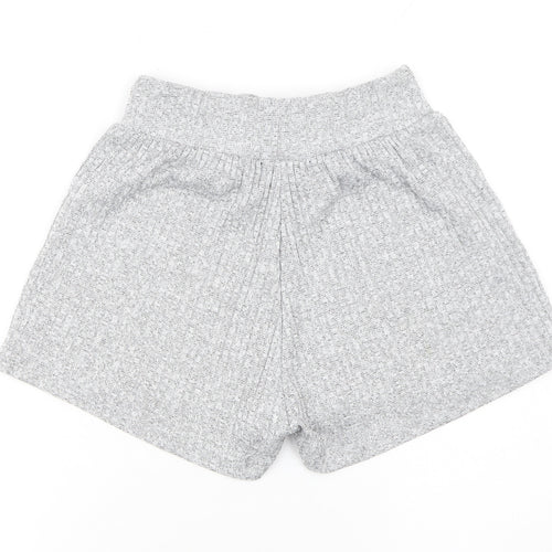 Bershka Women’s Grey Knit Sweat Shorts Size 8 Regular Fit