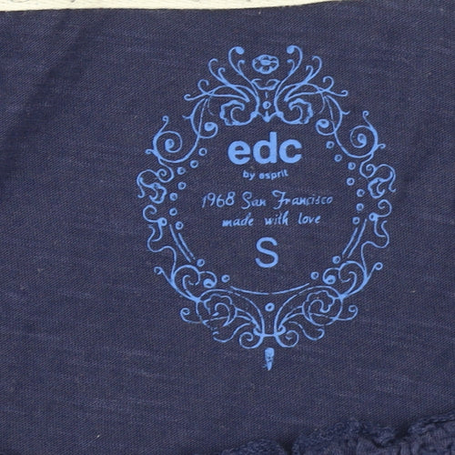 Esprit Women Blue 3/4 Sleeve Cotton Modal Blouse Size S