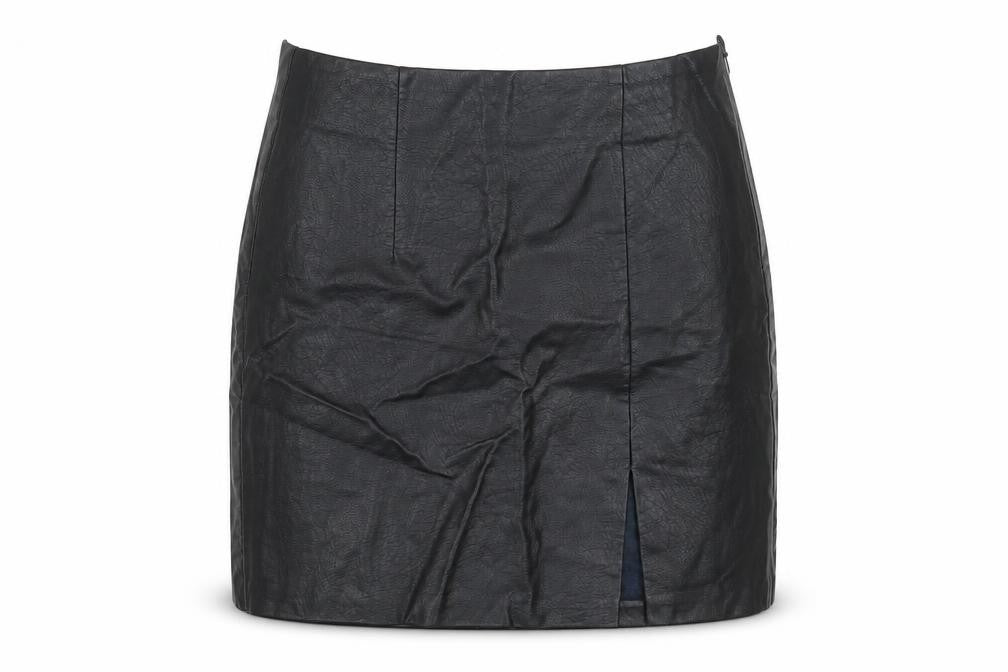 Stradivarius Women's Black Faux Leather Pencil Skirt Size 6
