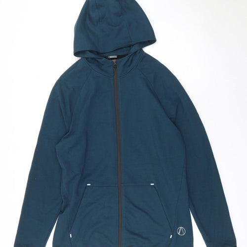 Marks and Spencer Men's Blue Full Zip Hoodie M Fleece Lightweight