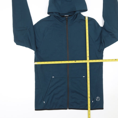 Marks and Spencer Men's Blue Full Zip Hoodie M Fleece Lightweight