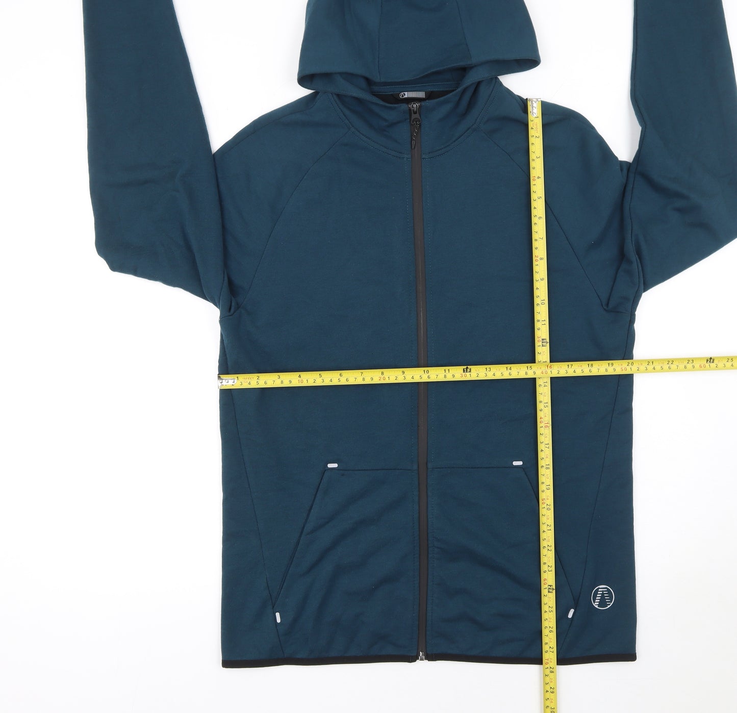 Marks and Spencer Men's Blue Full Zip Hoodie M Fleece Lightweight