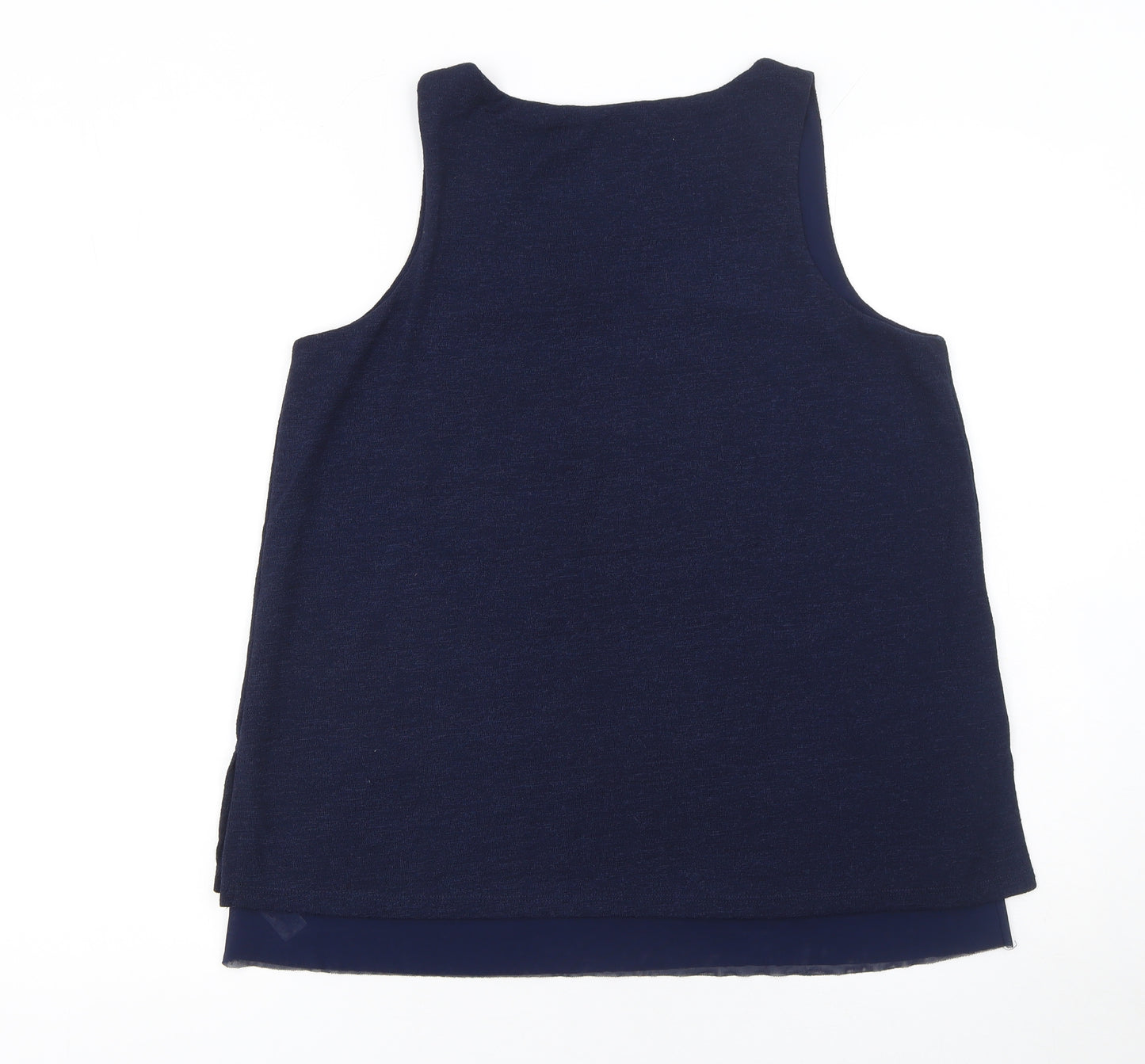 Dunnes Women Blue V-Neck Sleeveless Tank Top Size M