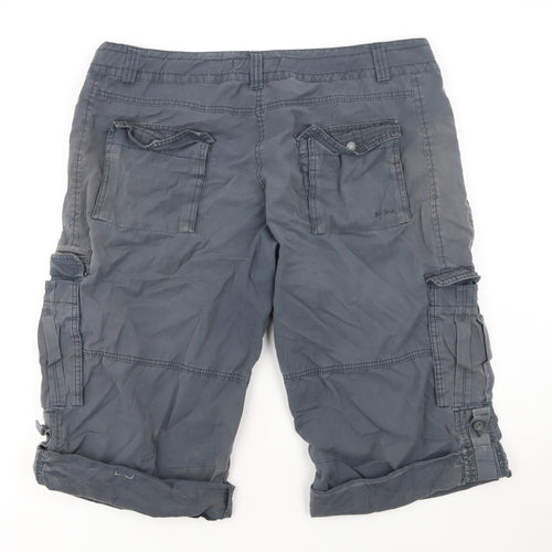 Fat Face Men's Grey Cargo Shorts Size 34 Cotton Drawstring Casual