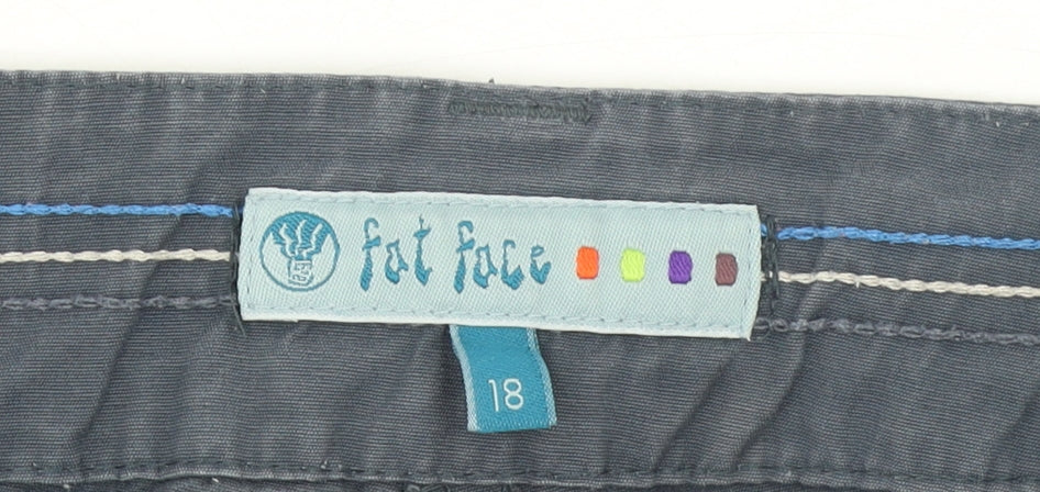 Fat Face Men's Grey Cargo Shorts Size 34 Cotton Drawstring Casual