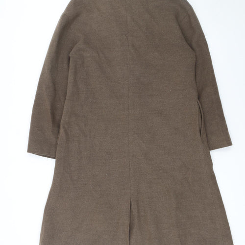 Kate + Pippa Women Brown Wool Blend Long Overcoat Size 12